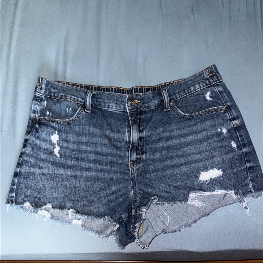 Aerie Distressed Denim Women Shorts size L